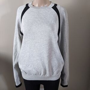 Lacoste striped knit crewneck sweater, men's medium